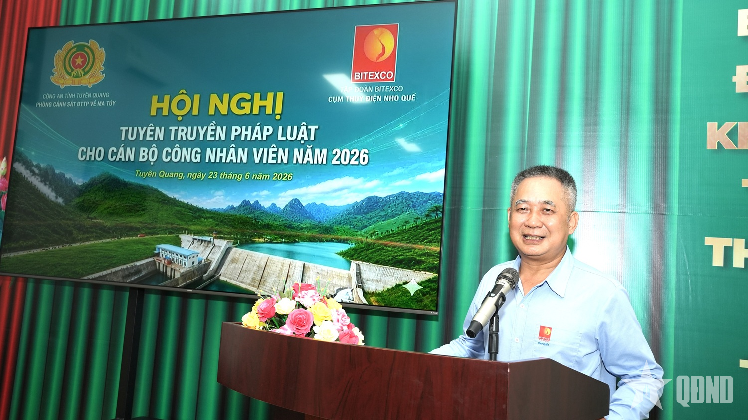 Tuyên truyền phòng, chống ma túy cho công nhân lao động tại Cụm Thủy điện Nho Quế

